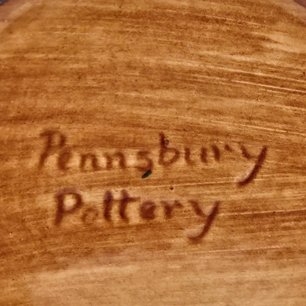 Vintage Pennsbury Pottery Primitive Farmhouse Hand Painted Coffee Server